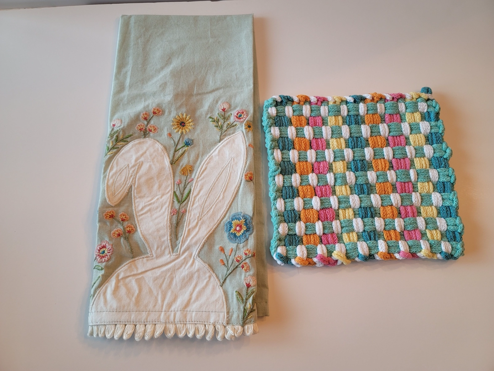bunny-and-floral-embroidered-dish-towel-large-pastel-pot-holder