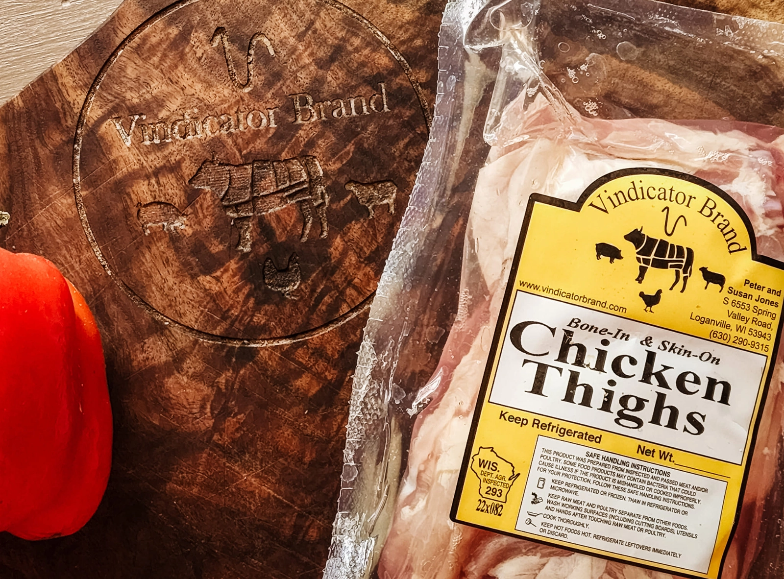 Chicken Thighs, (Bone-in/Skin-on,2 per pkg), 1-1.4 lbs.